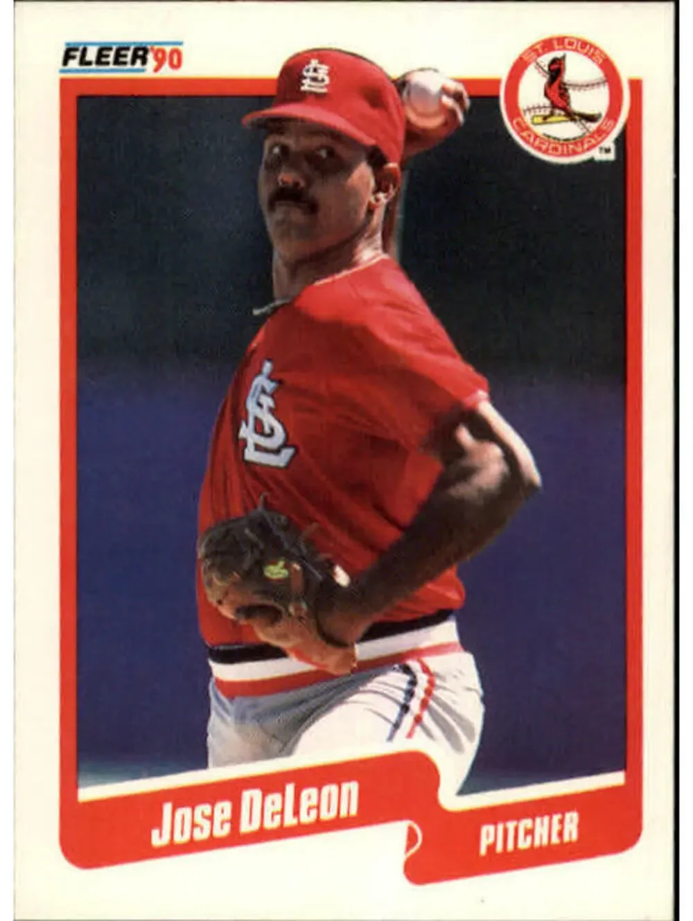 1990 Jose DeLeon Fleer Baseball Card #248